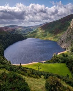 Lake in scenic Irish valley