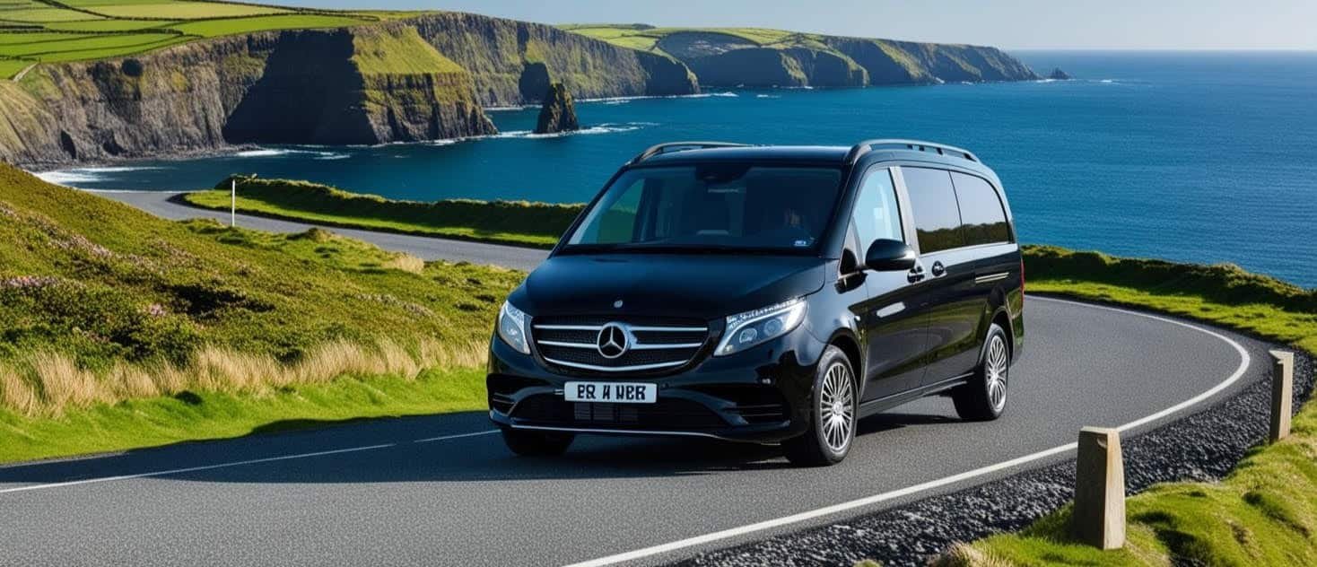 Black Mercedes minivan